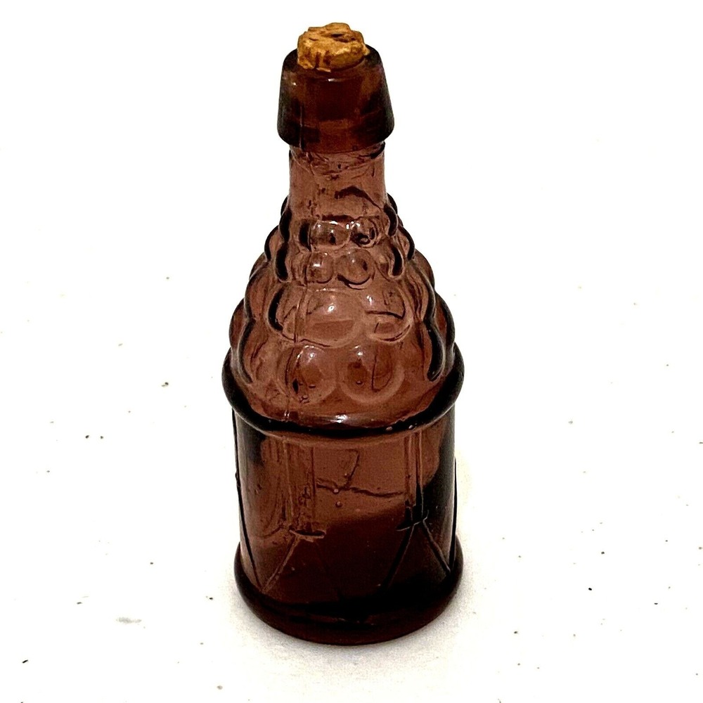 Vintage Mini Brown‎ Purple Glass Jars Bottles Lot of 5 Home Decor DIY Crafting - Picture 6 of 6